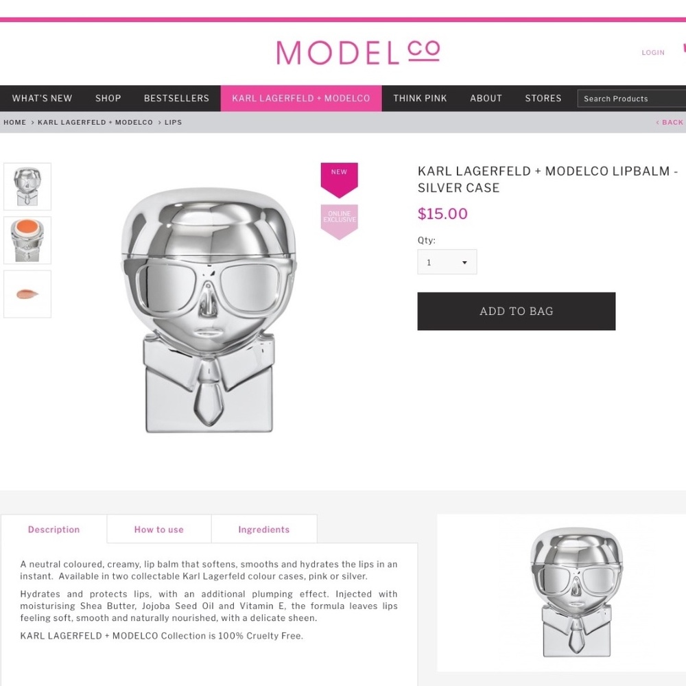 New, sealed Karl Lagerfeld x ModelCo Kiss Me Karl Lip Balm - Picture 7 of 8